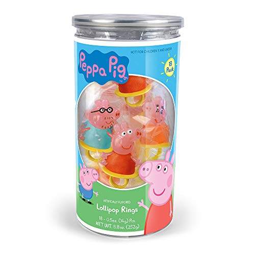 Product Cover Peppa Pig Lollipop Rings Birthday Party Favors - 18-Pack Tub