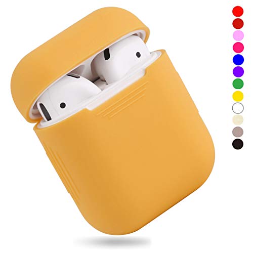 Product Cover EYEKOP AirPods Case, Premium Ultra-Thin Soft Skin Cover Compatible with Apple AirPods 2 & 1 - Orange