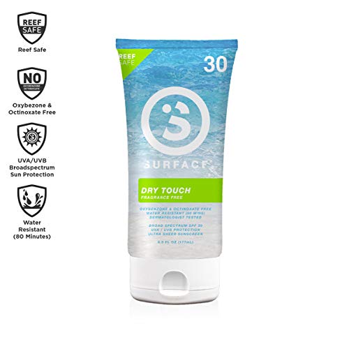 Product Cover Surface Dry-Touch Lotion Sunscreen - Reef Safe, Ultra-Light & Clean Feeling, Broad Spectrum UVA/UVB Protection, Paraben Free, Hypoallergenic, Water Resistant, Fragrance Free - SPF 30, 6oz