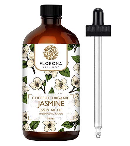 Product Cover Florona Organic Essential Oil, 4 Oz USDA Certified Organic (Jasmine, 4 Oz)