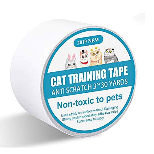 Product Cover I-pure items Cat Scratch Deterrent Tape - Anti-Scratch Cat Training Tape - 3 inches x 30 Yards Double Sided Carpet Protector Pet Tape for Carpet, Furniture, Couch, Door