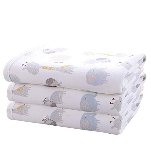 Product Cover Baby Diaper Changing Pad Liners(22x27.5 inches) Soft Bamboo Cotton Waterproof Changing Pad for Baby Underpads Mattress Pad Sheet Protector Portable Reusable Urine Pads for Travel Gear Pack of 3