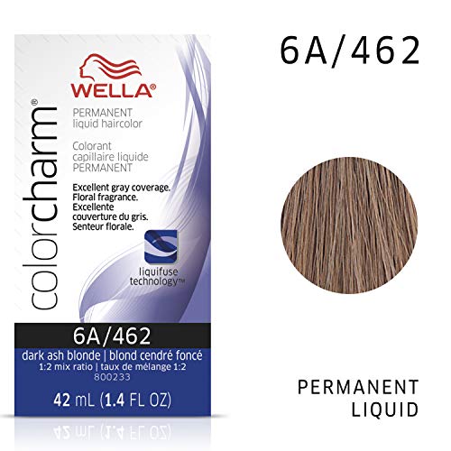 Product Cover WELLA Color Charm Permanent Liquid Hair Color, 6A Dark Smokey Ash Blon, 1.4 Fl Oz