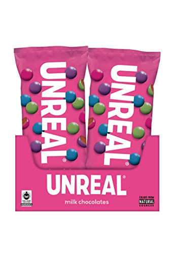 Product Cover UNREAL Milk Chocolate Gems Snack Pack | Colors from Nature, rBST free, Nothing Artificial | 12 Pack