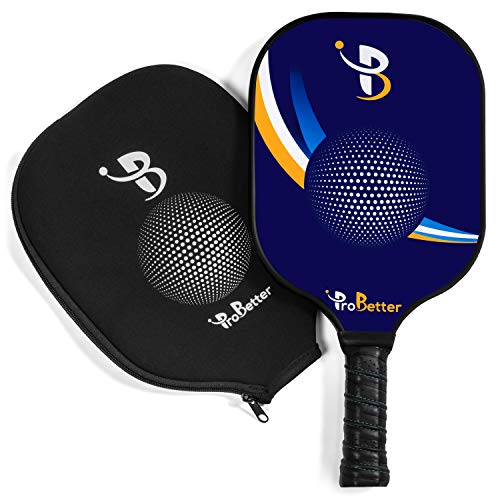 Product Cover ProBetter Pickleball Paddle - USAPA Approved - Graphite Face Honeycomb Core - Edge Guard - Pickleball Racket Cover - Premium Cushion Grip Provides Perfect Balance Power Control for All Players