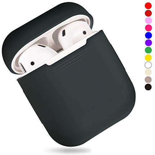 Product Cover EYEKOP AirPods Case, Premium Ultra-Thin Soft Skin Cover Compatible with Apple AirPods 2 & 1 - Black