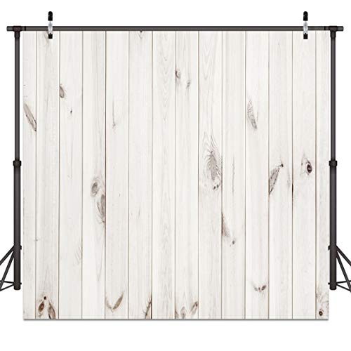 Product Cover CYLYH 8x8ft White Wood Backdrop Wood Texture Backgrounds Party Decoration Backdrops Studio Photo Props Backgrounds （Seamless） D099