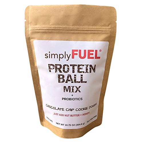 Product Cover simplyFUEL Chocolate Chip Cookie Dough Protein Ball Mix | High Protein Whole Food Snack | Certified Organic Ingredients | 10.75 Ounce Bag