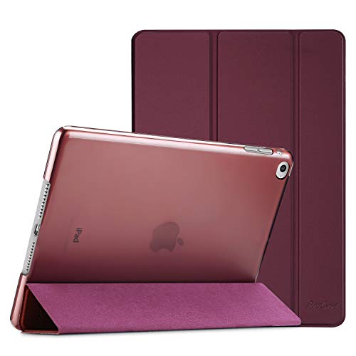 Product Cover Procase Smart Case for iPad Air 2 (2014 Release), Ultra Slim Lightweight Stand Protective Case Shell with Translucent Frosted Back Cover for Apple iPad Air 2 (A1566 A1567) -Wine