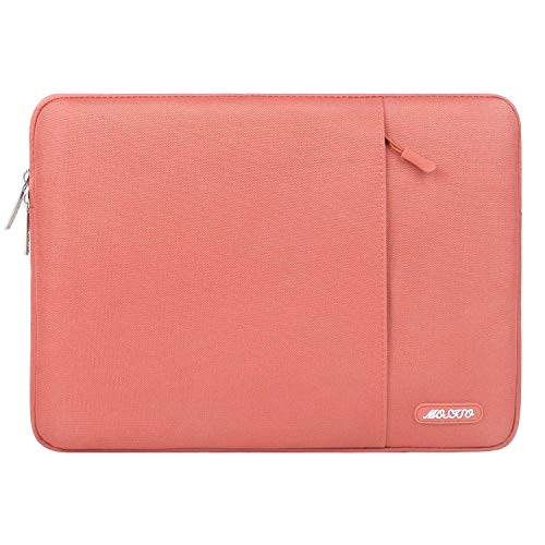 Product Cover MOSISO Laptop Sleeve Bag Compatible with 13-13.3 inch MacBook Pro, MacBook Air, Notebook Computer, Vertical Style Water Repellent Polyester Protective Case Cover with Pocket, Living Coral