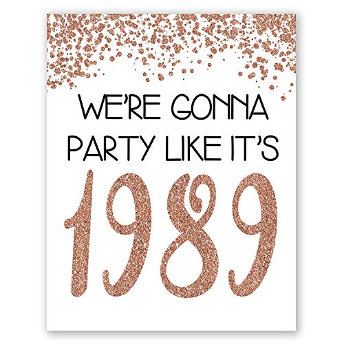 Product Cover PGbureau 11x14 in 31th Rose Gold Birthday Party Decoration - Cheers to 31 Years Poster - Happy 31th Sign - for Women - Anniversary