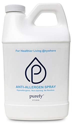 Product Cover PUREFY Anti-Allergen Spray (68oz Refill), Hypoallergenic. Eliminate Allergens and Odor. Baby Safe. Unscented. No Residue. Asthma & Allergy Safe for Babies & Pets. Allergen Reducer for Healthier Life!