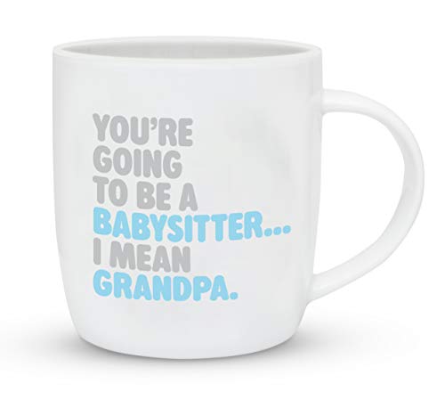 Product Cover Gifffted Youre Going to Be Babysitter, Best Grandpa Mug Gifts for Father, New Born Grandpa Announcement, First Time Grandpa, Funny Fathers Day Mugs Dad, Become Grandpa Gifts, Christmas, 13 Oz Cup