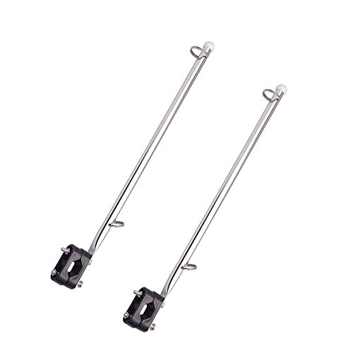 Product Cover Hoffen 2 PCS Stainless Steel Rail Mount Boat Pulpit Staff (7/8