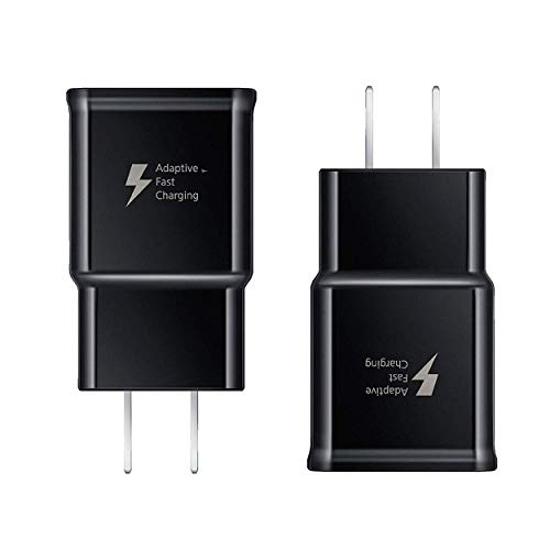 Product Cover Pantom [2-Pack] Adaptive Fast Charging Rapid Quick Charge Wall Charger Compatible with Samsung Galaxy S10/S10+/S9/S9+/S8/S8+ Note 8/Note 9 & Other Smartphones/Devices [Black]