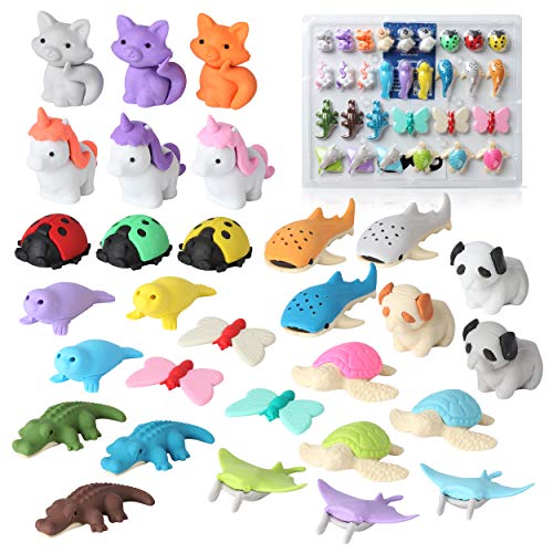 Product Cover Mr. Pen- Eraser, Pack of 30, Animal Erasers, Pencil Erasers, Erasers for Kids, School Supplies, Eraser Pencil for Students, Cute Erasers, Fun Eraser, Eraser for School, Prizes for Kids Classroom, Gift