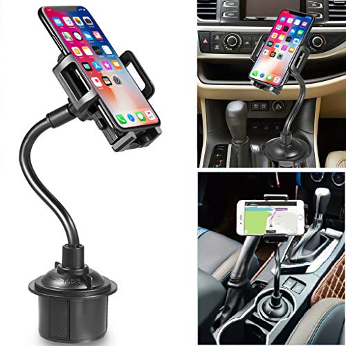 Product Cover Cup Phone Holder for Car, Universal Adjustable Portable Cup Holder Car Phone Mount for iPhone Xs MAX/XR/XS/X/8/8 Plus, Galaxy S10/S9/S9 Plus/Note 9, Google Pixel and More(Black)