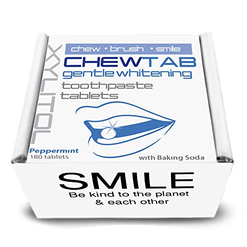 Product Cover Chewtab Gentle Whitening Toothpaste Tablets with Baking Soda, Peppermint, Zero Waste Refill