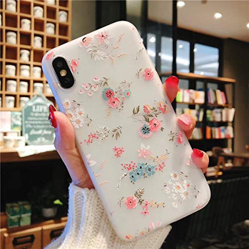 Product Cover GLBYDLO Compatible iPhone XR Case for Girls, Floral Flower Cute Case Ultra-Thin Slim Soft TPU Silicone Cover Phone case for iPhone XR 6.1 Inch(Flower B)