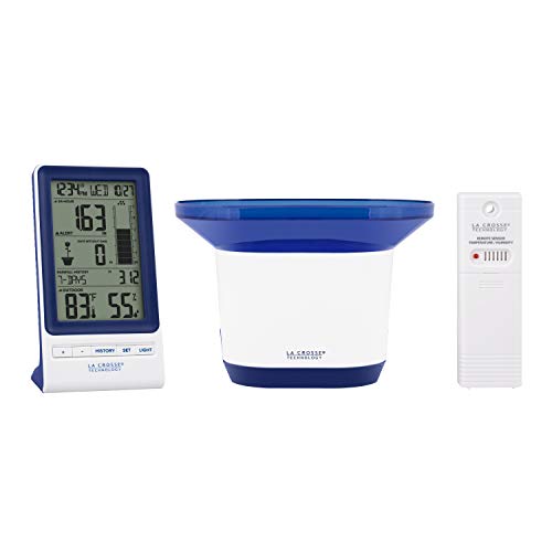 Product Cover La Crosse Technology 724-1415BL-INT Wireless Rain Station with Temperature and Humidity, Blue