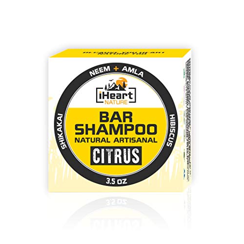 Product Cover Organic Shampoo Bar (Packed with Neem Amla Shikakai Hibiscus) Made in USA (Natural Herbal Clarifying Surfactant Free Shampoo) Ayurvedic Handmade Aromatherapy (Citrus)