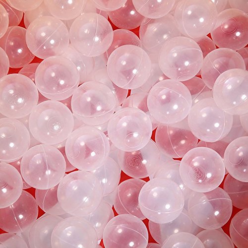 Product Cover PlayMaty Clear Ball Pit Balls - Phthalate Free BPA Free Plastic Ocean Balls for Kids Swim Pit Fun Toys 100 Pieces for Toddlers and Baby Playhouse Play Tent Playpen Pool Birthday Party Decoration