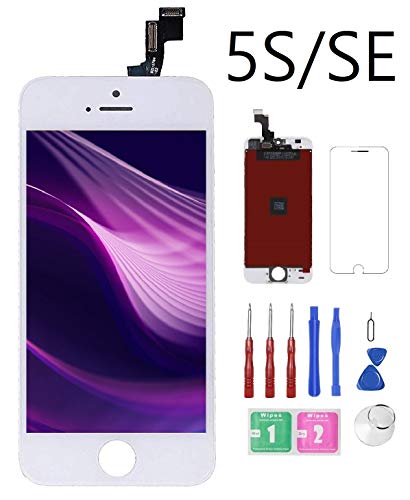 Product Cover Screen Replacement for iPhone 5S/SE White (4.0), Drscreen LCD Touch Screen Digitizer Display Replacement for A1533, A1457, A1453,A1530,A1723,A1662,A1724, w/Repair Tool Kits Including Protector