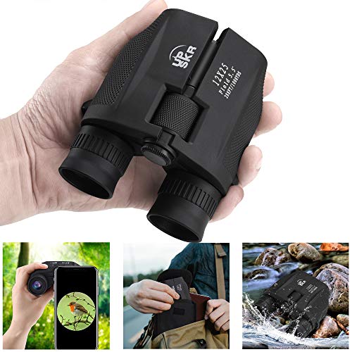 Product Cover UPSKR 12x25 Compact Binoculars with Low Light Night Vision, Large Eyepiece High Power Waterproof Binocular Easy Focus for Outdoor Hunting, bird watching, Traveling, Sightseeing Fit For adults and kids