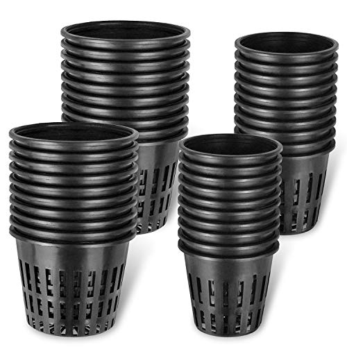 Product Cover 40-Pack - 2 Inch 3 Inch Net Cups, Garden Slotted Mesh Heavy Duty Net Pots Wide Lip Design for Hydroponics
