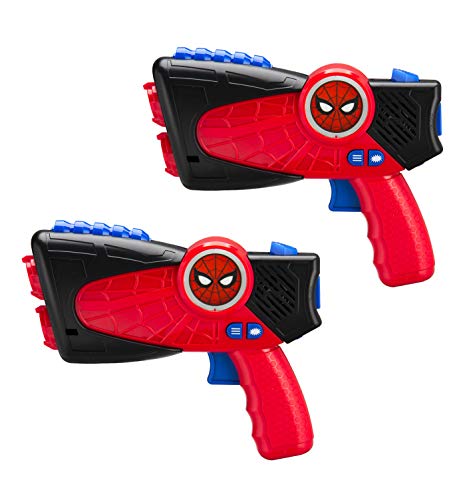 Product Cover eKids Marvel Spiderman Far from Home Laser-Tag Infared Blasters, Lights Up & Vibrates