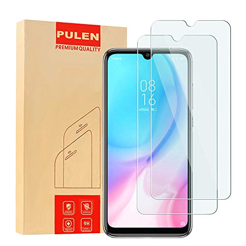 Product Cover [2-Pack] PULEN for Xiaomi Mi A3 Screen Protector,HD Clear Bubble Free 9H Hardness Tempered Glass for Xiaomi Mi A3