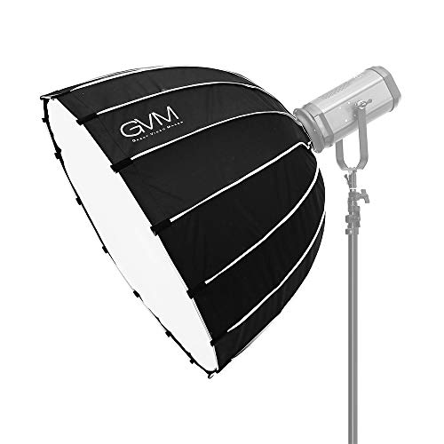 Product Cover GVM 35 Inch Parabolic Softbox Light Dome, Portable Speedlite Flash Hexadecagon Softbox for GVM Fresnel Video Lights and Other Bowen-S Mount Photography Lights,Umbrella Flash Studio Diffuser, Carry Bag