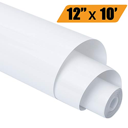 Product Cover EATOP HTV Heat Transfer Vinyl, Easy to Weed Iron On Vinyl for T-Shirts 12 Inch x 10 Feet Rolls  (White)