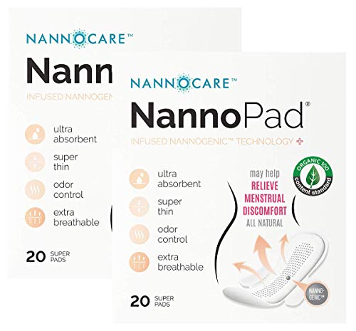 Product Cover NannoPad Super - Certified Organic Cotton - Naturally Relieve Your Discomfort - No Fragrances, Chemicals or Dyes - Odor-Control and Breathable