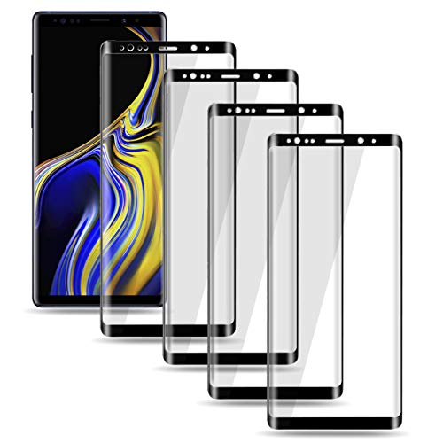 Product Cover Moresky Compatible with Samsung Galaxy Note 9 Screen Protector Tempered Glass Full Coverage 3D Curved Edge [4-Pack]