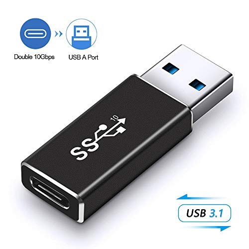 Product Cover Electop Updated USB 3.1 Male to Type-C Female Adapter,USB A to USB C 3.1 GEN 2 Converter,Support Double Sided 10Gbps Charging & Data