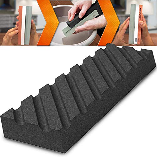 Product Cover Coarse Flattening Stone - Flattening Stone to Flatten Sharpening Stones and Whetstones - 7.09 x 2.35 x 1.18 in. Rough-Grit Water Stone Leveler Also Reshapes Damaged and Chipped Knives by KnifePlanet