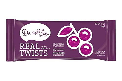 Product Cover Grape Real Twists Candy - Darrell Lea 10oz - NON-GMO, NO HFCS, Vegetarian & Kosher - From America's #1 Soft Eating Licorice Brand!