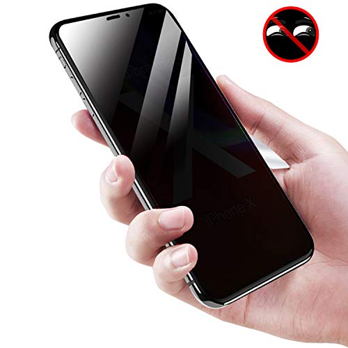Product Cover for iPhone 11 Pro Privacy Screen Protector, Tamoria iPhone X Xs Invisibile Privacy Full Coverage Silk-Edge Tempered Glass Anti-Spy Anti-Fingerprint 3D Touch Screen Protector iPhone 11 Pro 5.8 Inch