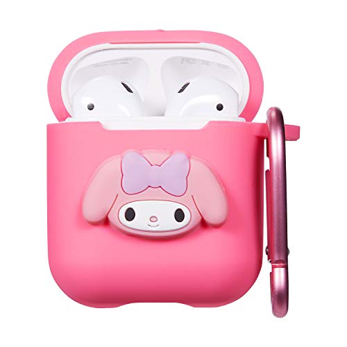 Product Cover Logee Pink Melody Case for Apple Airpods Charging Case,Cute Silicone 3D Cartoon Airpod Cover,Soft Protective Accessories Kits Skin with Carabiner,Character Cases for Kids Teens Girls Guys (Airpods)