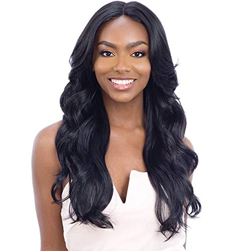 Product Cover Freetress Equal Synthetic Hair 5 Inch Lace Part Wig for Black Women - VIVIA (1B)