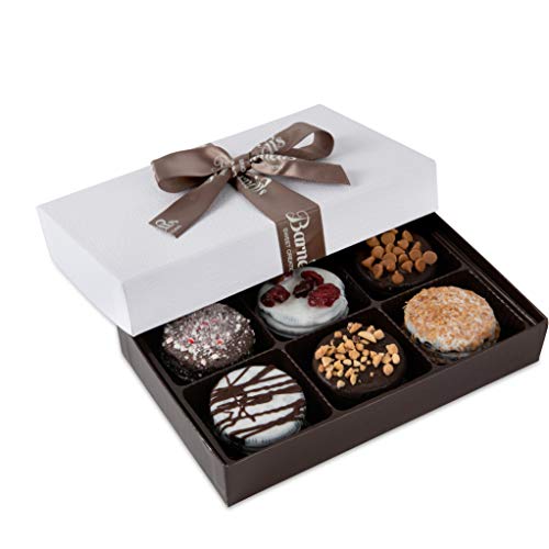 Product Cover Barnett's Chocolate Cookies Favors Gift Box Sampler, Gourmet Christmas Holiday Corporate Food Gifts, Mothers & Fathers Day, Thanksgiving, Birthday or Get Well Care Package Idea, 6 Unique Flavors