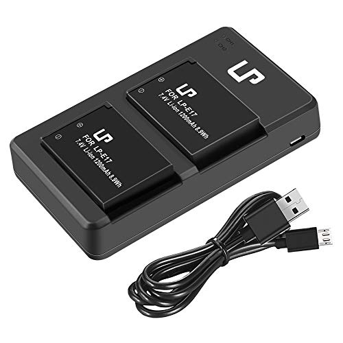 Product Cover LP LP-E17 Battery Charger Pack, 2-Pack Battery & Dual Slot Charger, Compatible with Canon EOS RP, Rebel T7i, T6i, T6s, SL3, SL2, 77D, 8000D, 800D, 760D, 750D, 200D, M6, M5, M3 DSLR Cameras & More