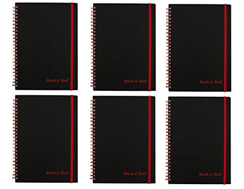 Product Cover Black n' Red Twin Wire Poly Cover Notebook, 8-1/4