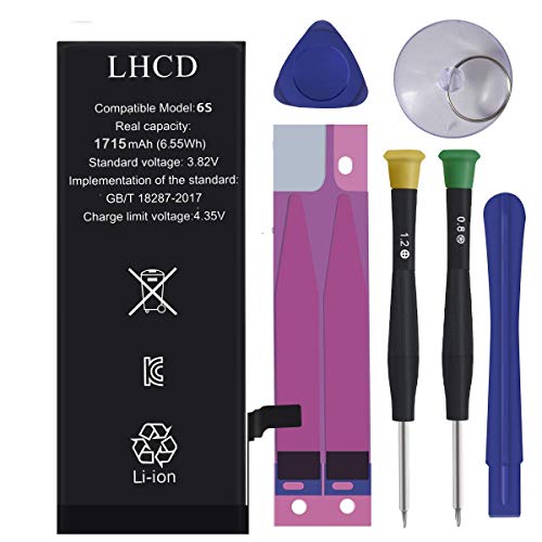 Product Cover LHCD Battery for iPhone 6s, Original 1715mAh Li-Polymer Replacement Battery, with Professional Tool kit and Instructions - 24 Months Warranty