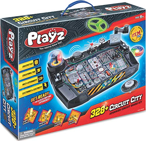 Product Cover Playz Advanced Electronic Circuit Board Engineering Toy for Kids | 328+ Educational Experiments to Wire & Build Smart Connections Using Creative Knowledge of Electricity | Science Gift for Children