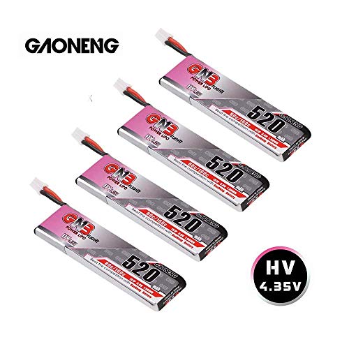 Product Cover 4pcs GNB 520mAh 1S LiPo Battery 80C HV 3.8v LiHV Battery JST-PH2.0 Connector Upgraded for Inductrix FPV Plus EMAX Tinyhawk Micro FPV Racing Drone etc