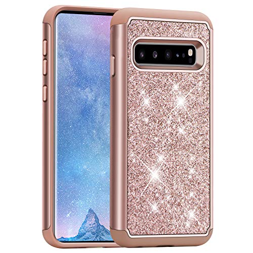 Product Cover J&D Case Compatible for Galaxy S10 5G Case, Sparkling [Glittering] [ArmorBox] [Dual Layer] Shockproof Hybrid Protective Rugged Case for Samsung Galaxy S10 5G Case - [Not for Galaxy S10/S10 Plus/S10e]