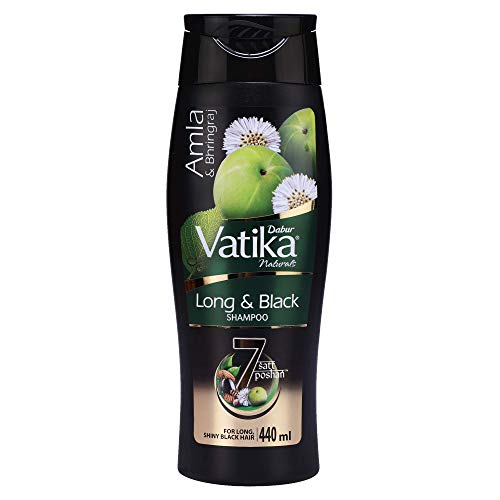 Product Cover Vatika Long & Black Shampoo - Power of 7 Natural  Ingredients - 440 ml