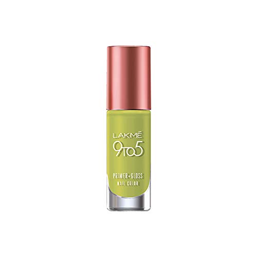 Product Cover Lakme 9 to 5 Primer + Gloss Nail Colour, Lime Treat, 6 ml